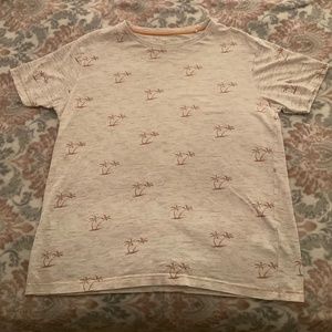 Denim & flowers white T shirt